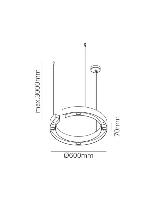HANGLAMP ASTOR :60CM BRONS ONTWORPEN DOOR BRANDS-CONCEPT - Afbeelding 8